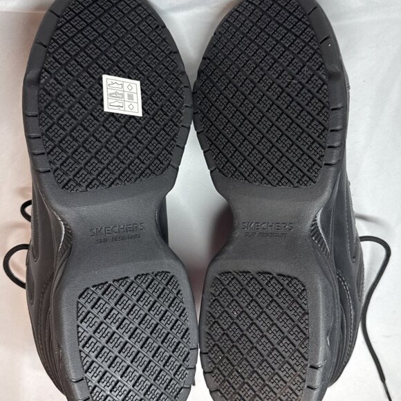 NEW Skechers Work Shoe Womens Size 12 Slip Resistant Memory Foam Relaxed Fit BLK - Picture 10 of 11